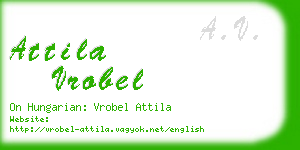 attila vrobel business card